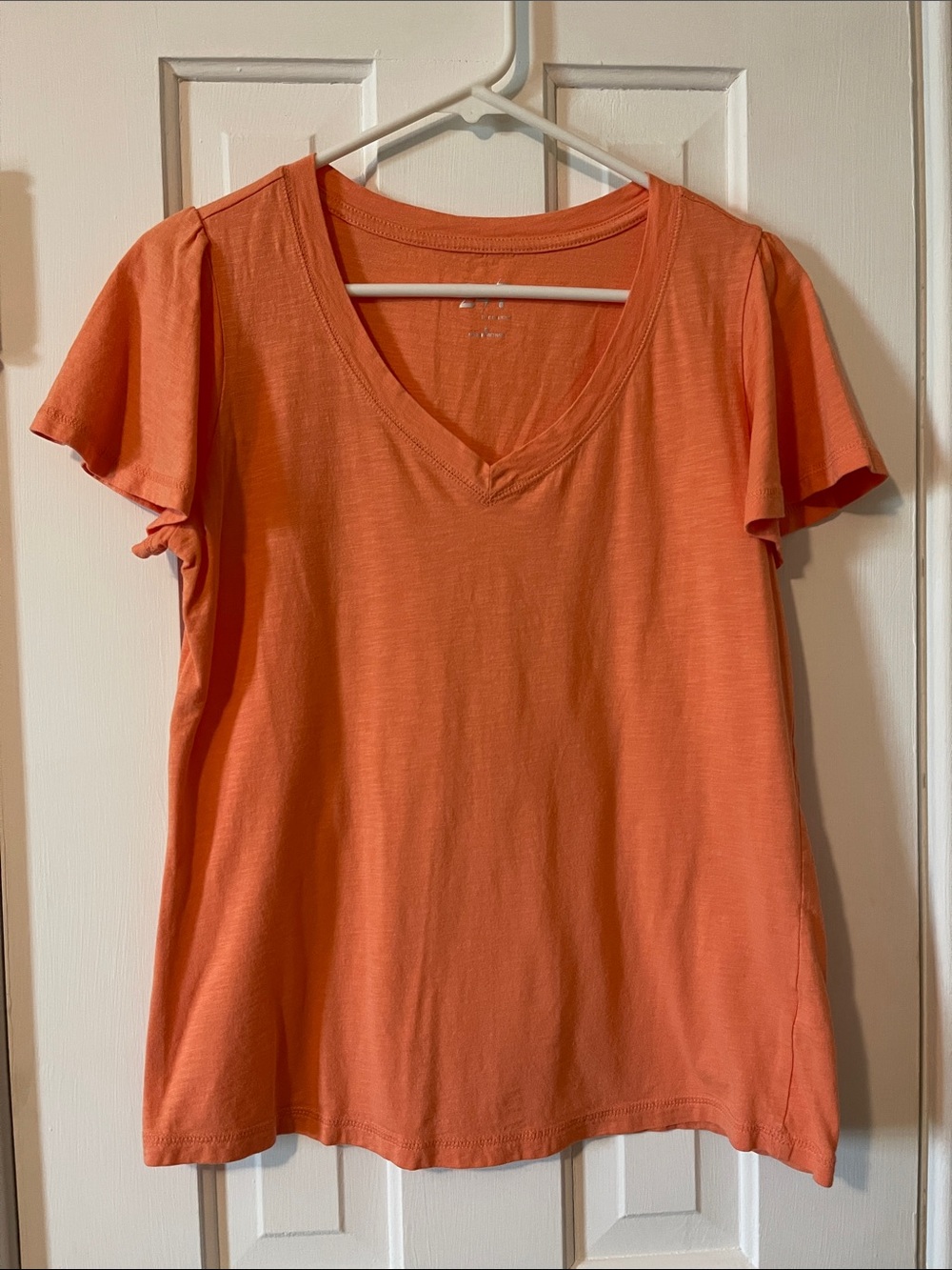 Maurice’s Women's V-Neck Flutter Sleeve Top - Orange